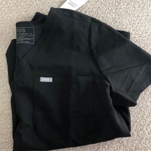 Figs scrub top (AYA Healthcare logo on sleeve). Never worn